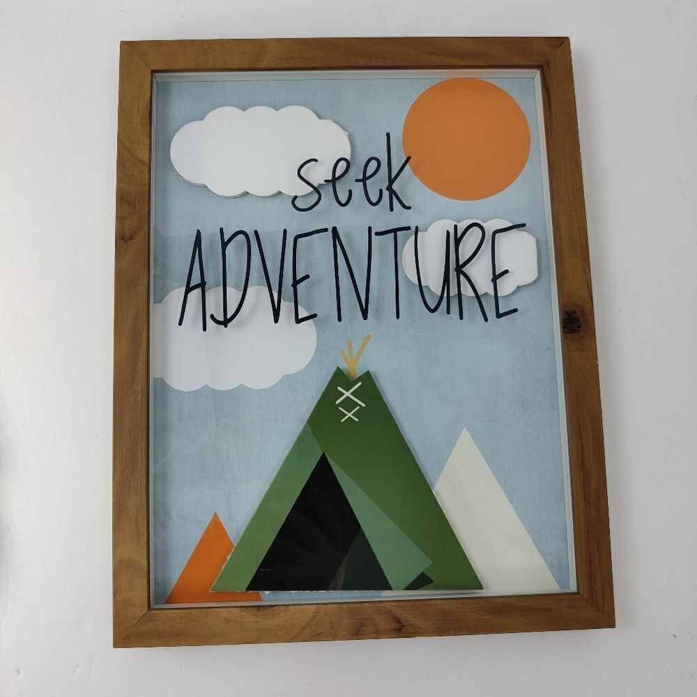 "Seek Adventure" Framed Graphic Decor  3D Outdoor Scene Pillowfort Target